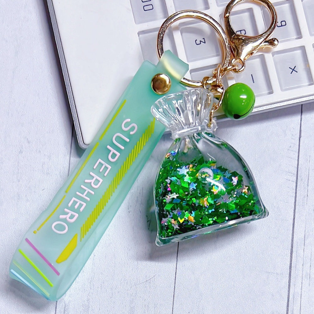 Wholesale Acrylic Glitter Powder Oiled Keychain